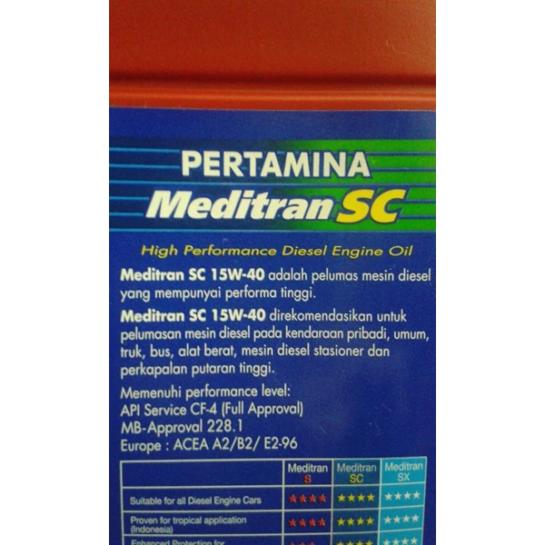 Oli Pertamina Meditran SC 15W-40